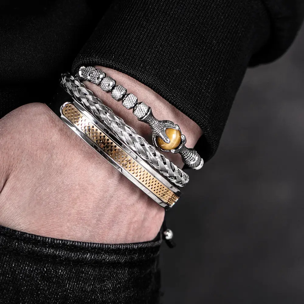 Bracelet Suit Stainless Steel Twist Bracelet
