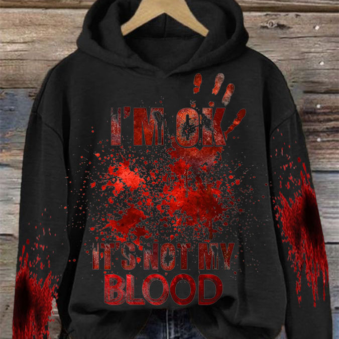 Women's Fashion Loose 3D Letter Printed Hoodie