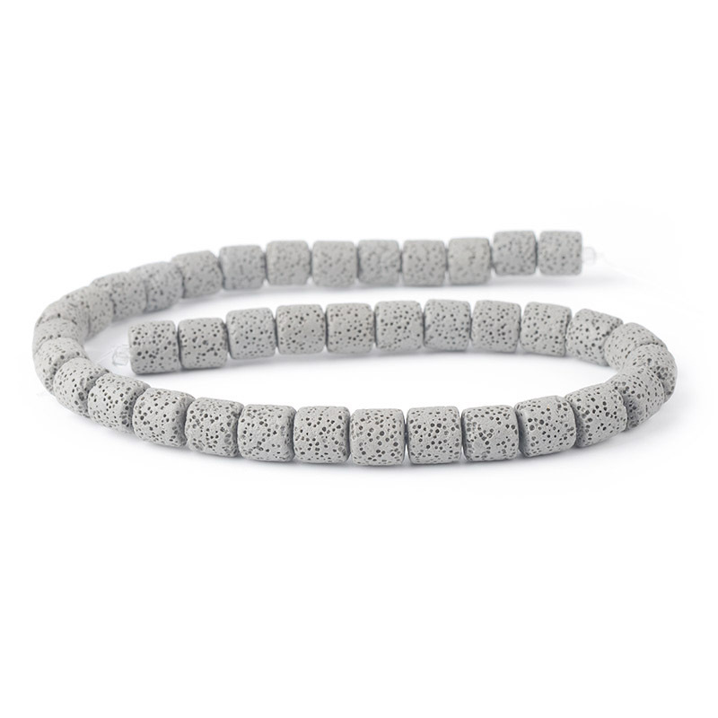 6mm Volcanic Rock Cylindrical DIY Handmade Beaded