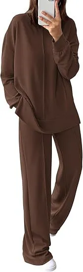 New Fashion Sports Jogging Leisure Long sleeve Suit Dark Brown - Shop at LoveMi