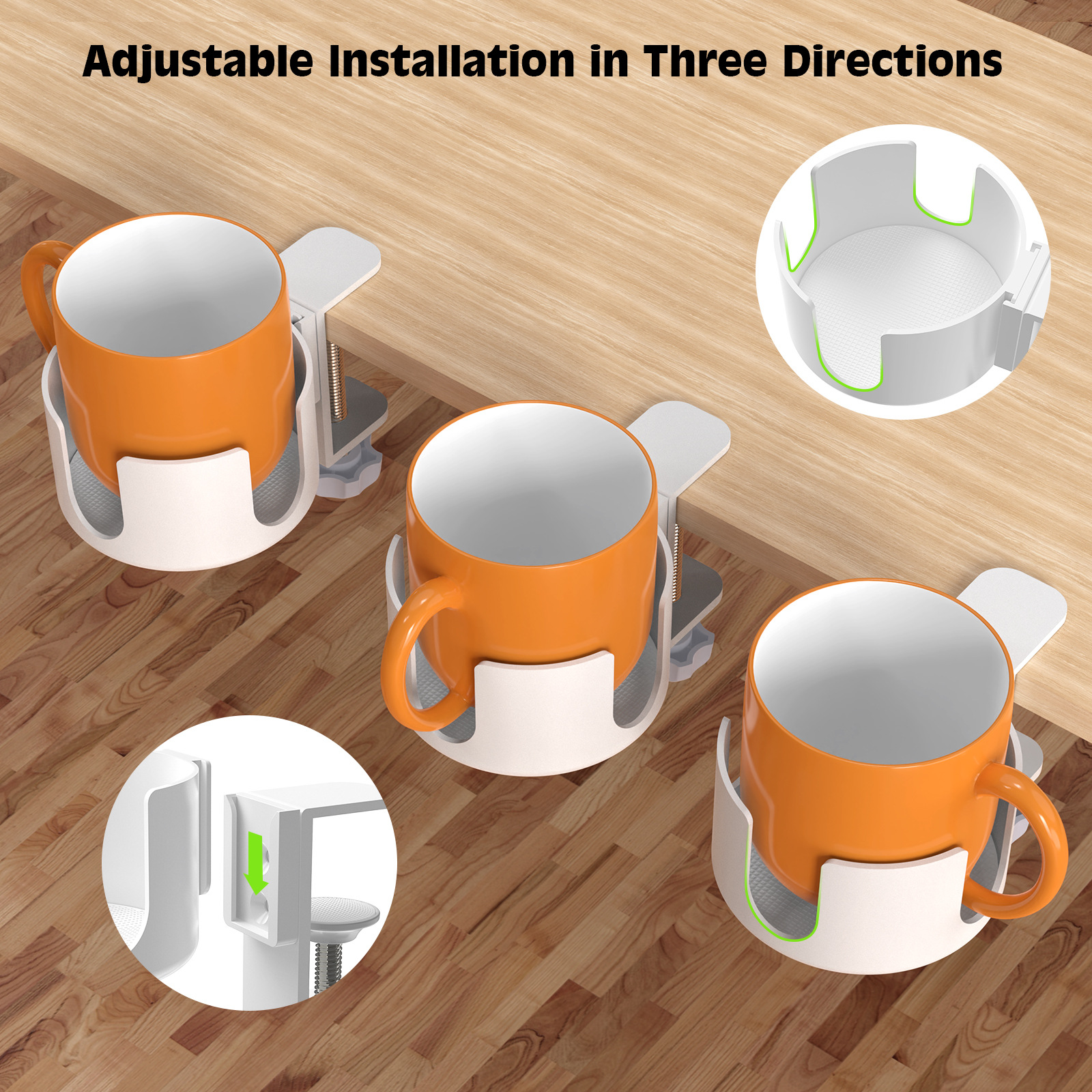No-drill Table-edge Detachable Stand Desktop Mug Rack Household Water Cup Holder