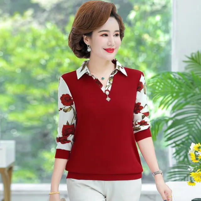 T shirt Small Shirt Top Western Style All matching Red - Shop at LoveMi