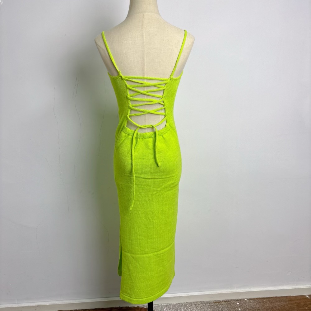 New Women's Summer Bare Back Tied Dress