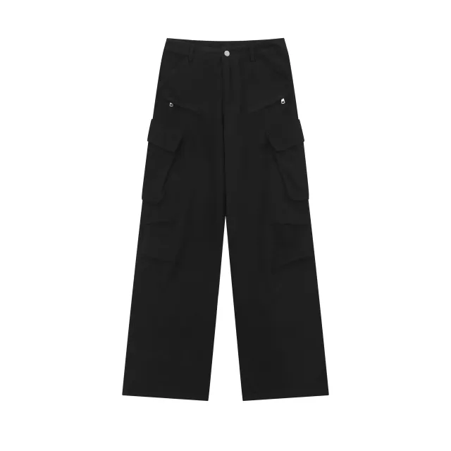 Overalls Women's Non ironing Loose Slimming Wide leg Pants Black - Shop at LoveMi