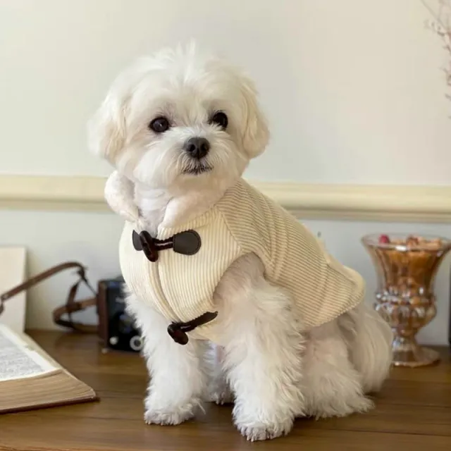 Autumn And Winter Pet Thickened Cotton Coat Beige - Shop at LoveMi