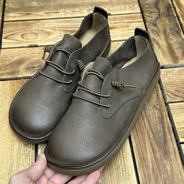 Retro Mori Style Flat Bottom Slip on Low cut Women's Shoes Gray - Shop at LoveMi