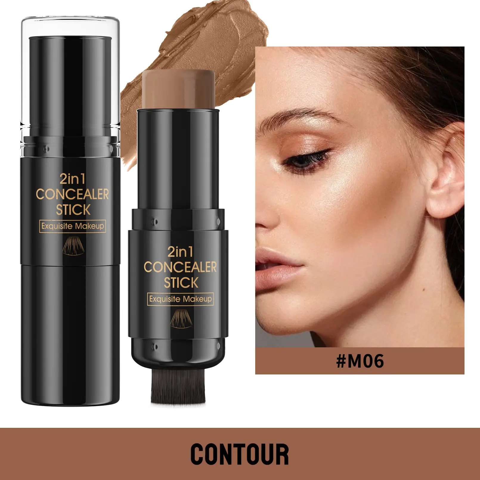 Highlight Blush Double-headed Contour Stick With Brush