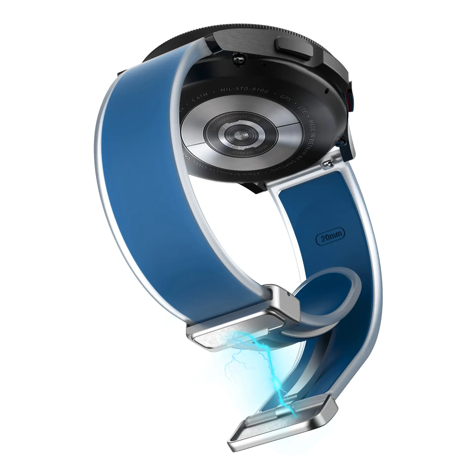 Universal Folding Magnetic Buckle Transparent Silicone Strap