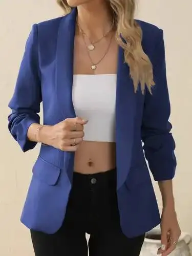 Women's Office Blazer Spring And Autumn Sapphire Blue - Shop at LoveMi