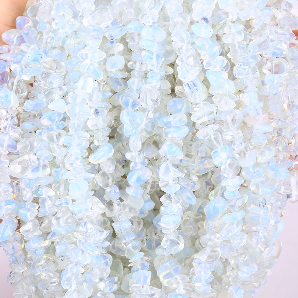 Natural Agate Gravel Semi-finished Products Perforated Beaded Gravel