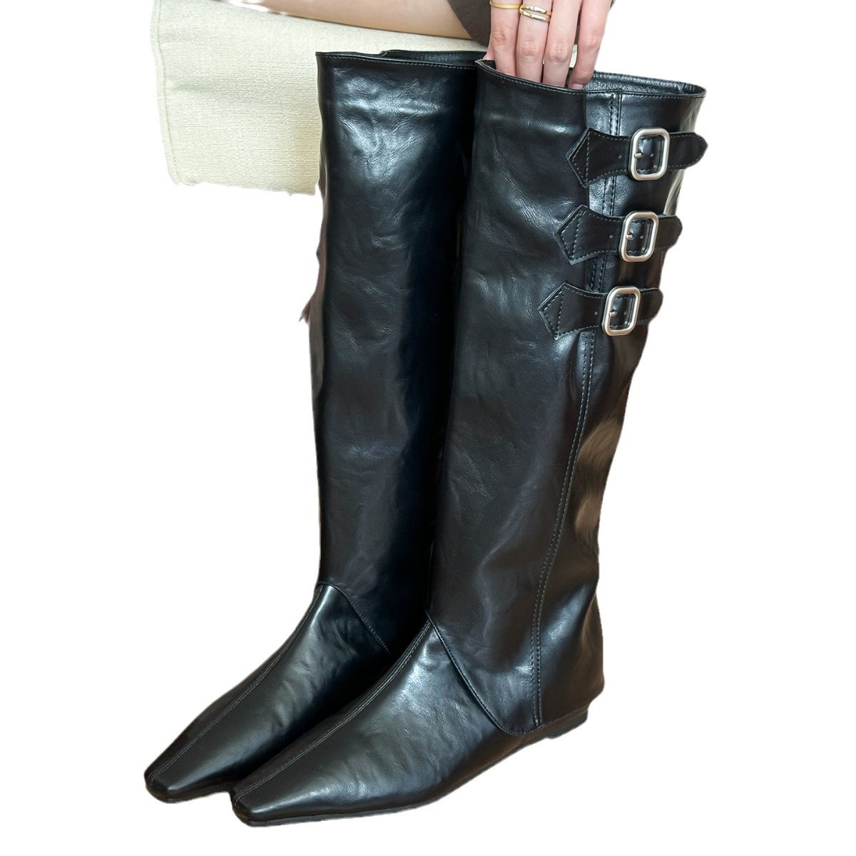 Split Leather Long Boots, picture 4 of 5