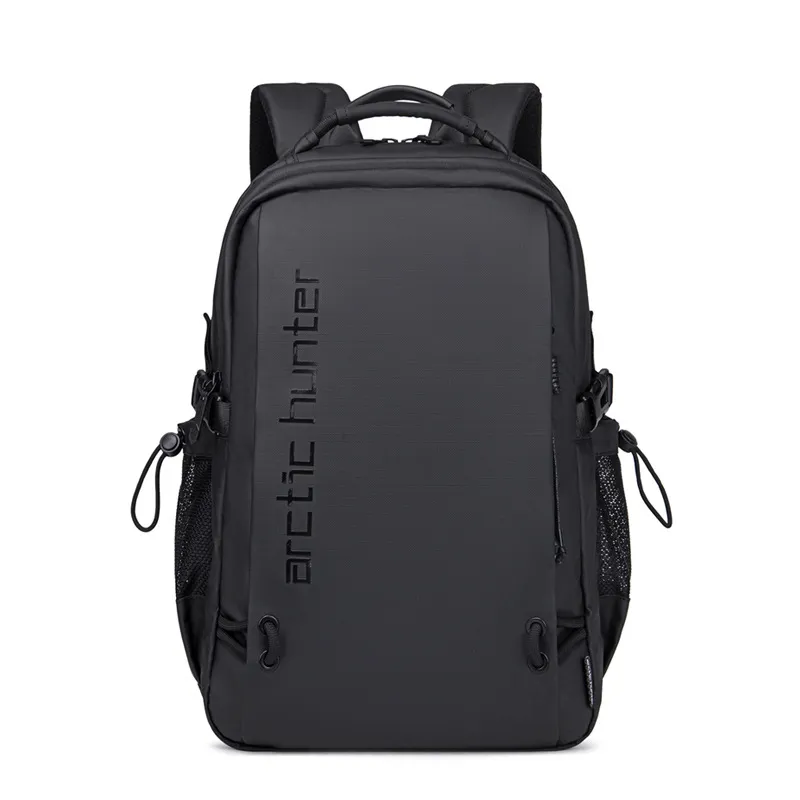 Large Capacity Men's Waterproof Daily Commuter Backpack - Black