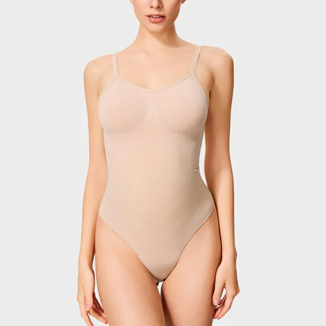 European And American Sexy Bodysuit Thong Suspenders Skin Color L - Shop at LoveMi