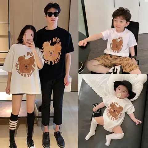 New Summer Cotton Parent-child Outfits Tops for a Family