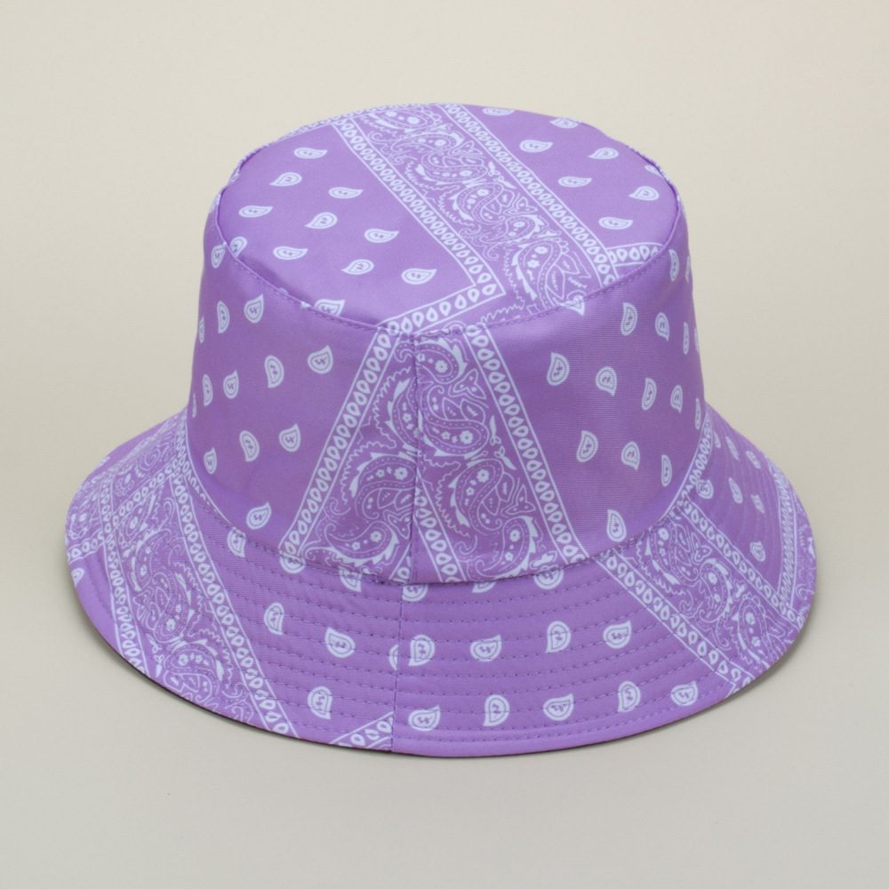 Paisley Pattern Bucket Hat Double-sided Ethnic Style Couple Sunshade