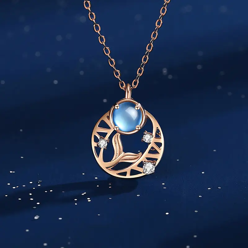 Women's Fashion Sterling Silver Mermaid Tail Necklace