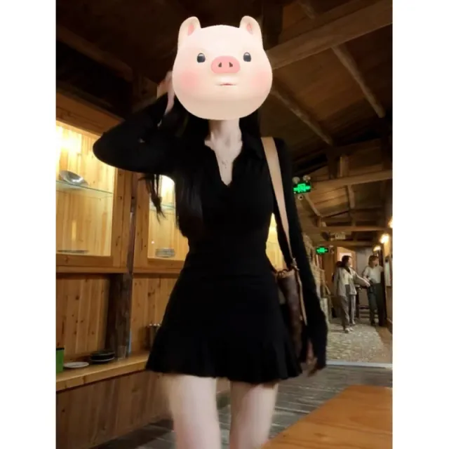 Slim fit Waist cinching Hip hugging Short Skirt Set Black - Shop at LoveMi