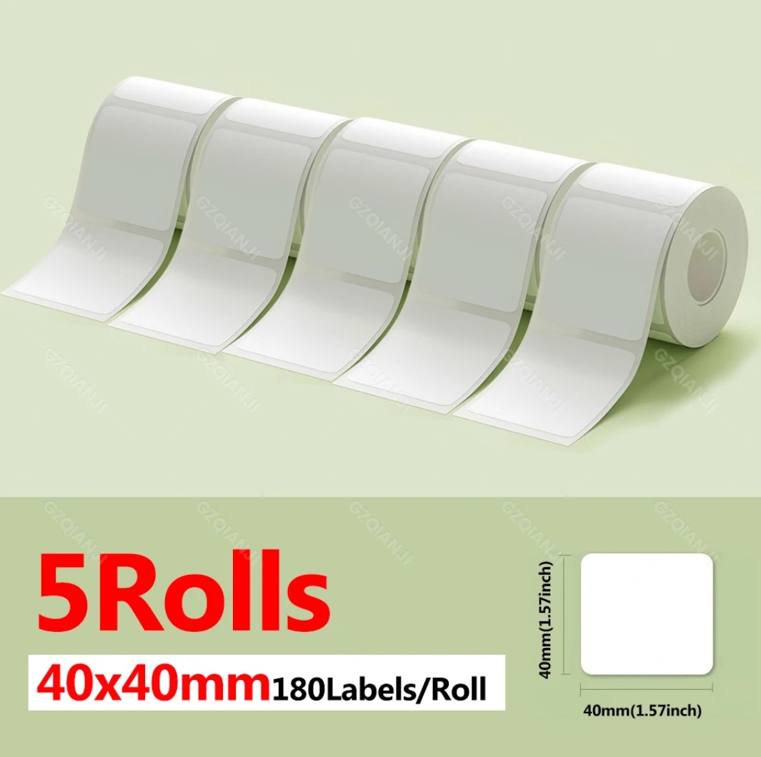 5 Rolls 40X40mm