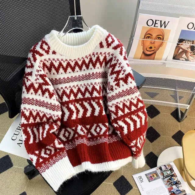 Fashionable Loose Soft Glutinous Sweater White - Shop at LoveMi