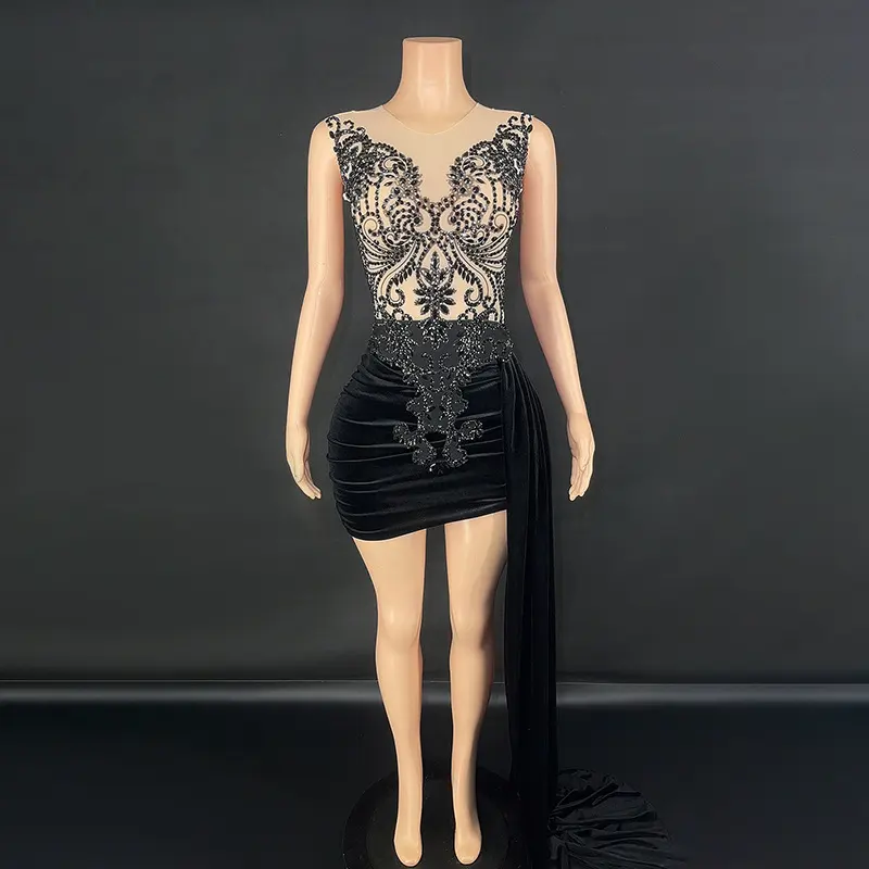 Summer Luxury Evening Dress Female Singer Stage Costume Senior