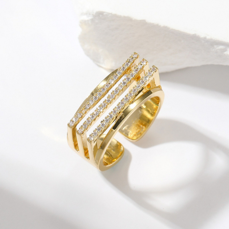 Ins-style Trendy Personalized Ring For Women Fashionable Geometric Hand Jewelry