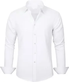 Elastic Force Non-ironing Anti-wrinkle Simple Business Thin Shirt - White Ka1 - View 1