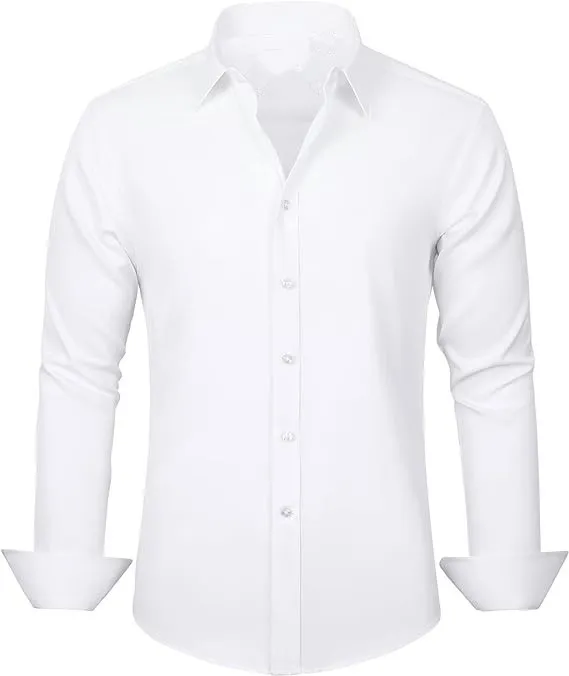 Elastic Force Non ironing Anti wrinkle Simple Business Thin Shirt White Ka1 - Shop at LoveMi