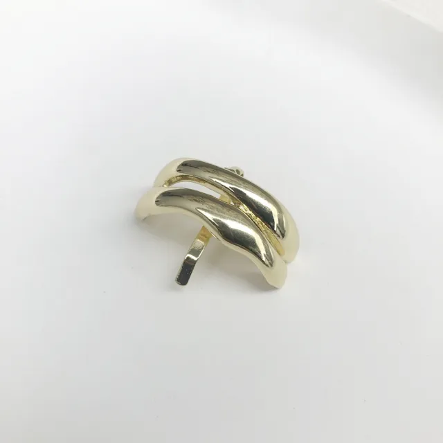 U shaped Japanese Texture Metal Tie Hair Hair Hook Sweet Cool Low Ponytail Clip Gold - Shop at LoveMi