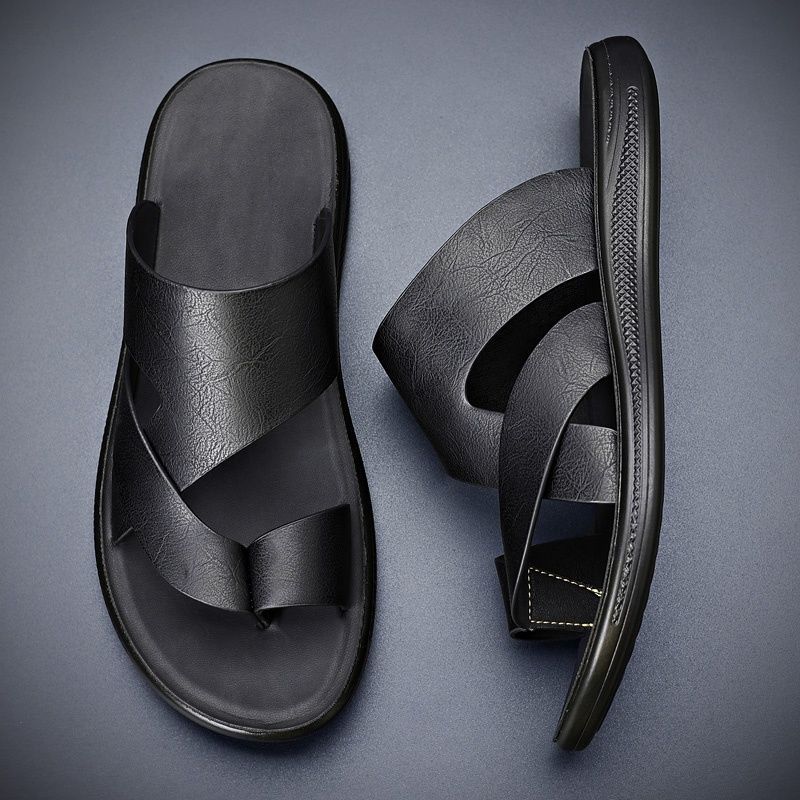 Mens Wear-resistant Soft Thick-soled Slippers