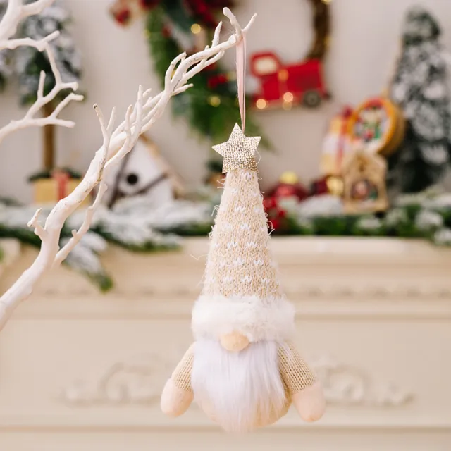 Home Christmas Decoration Knitted Pendant Yellow - Shop at LoveMi