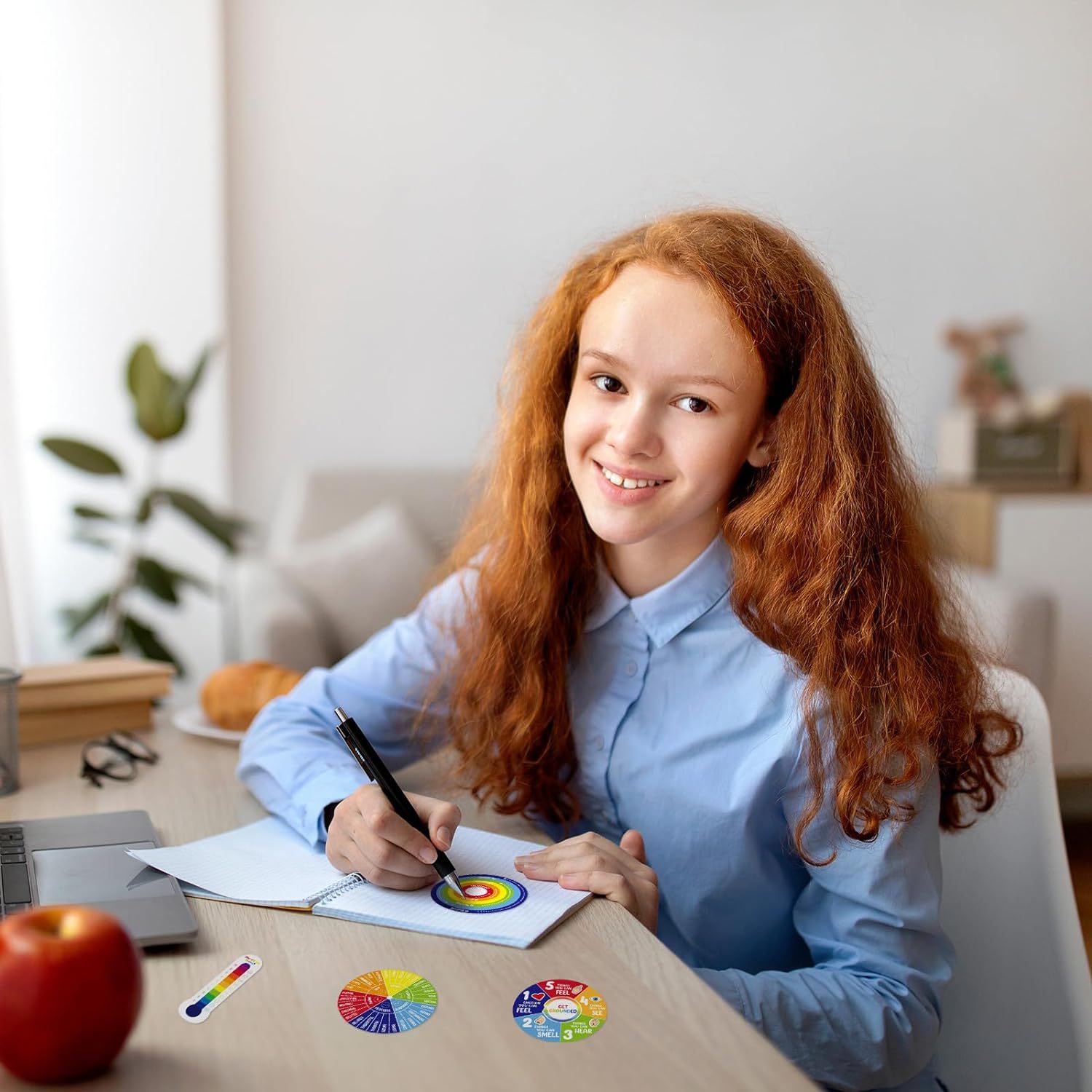 ملصقات تخفيف الضغط، ملصقات إدارة القلق، ملصقات أطراف الأصابع، عناصر حسية