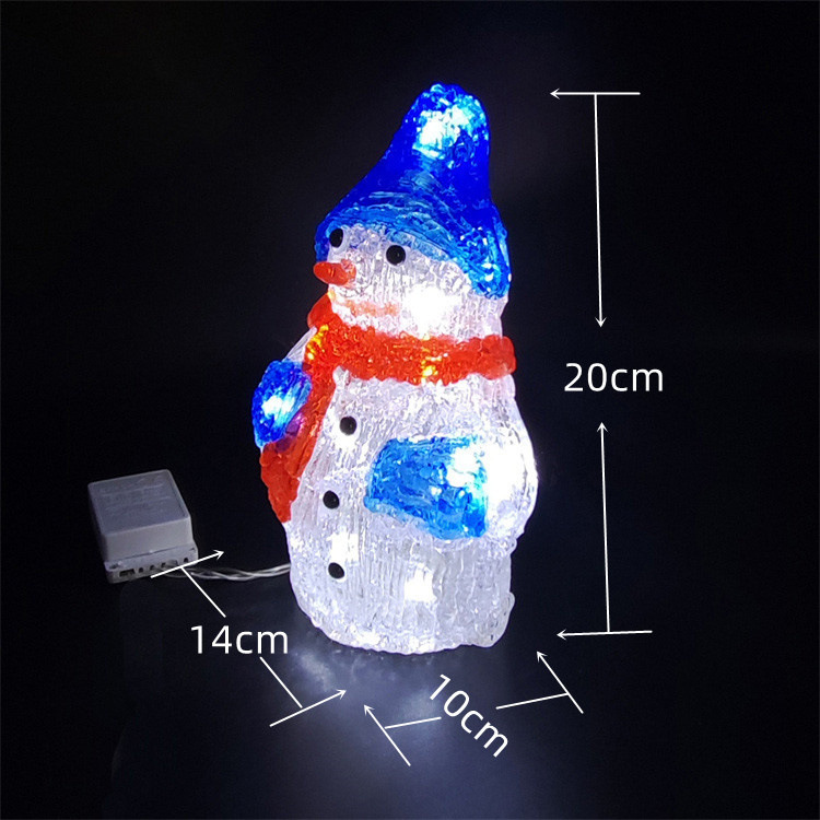 Blue Bottle Cap Snowman 20cm