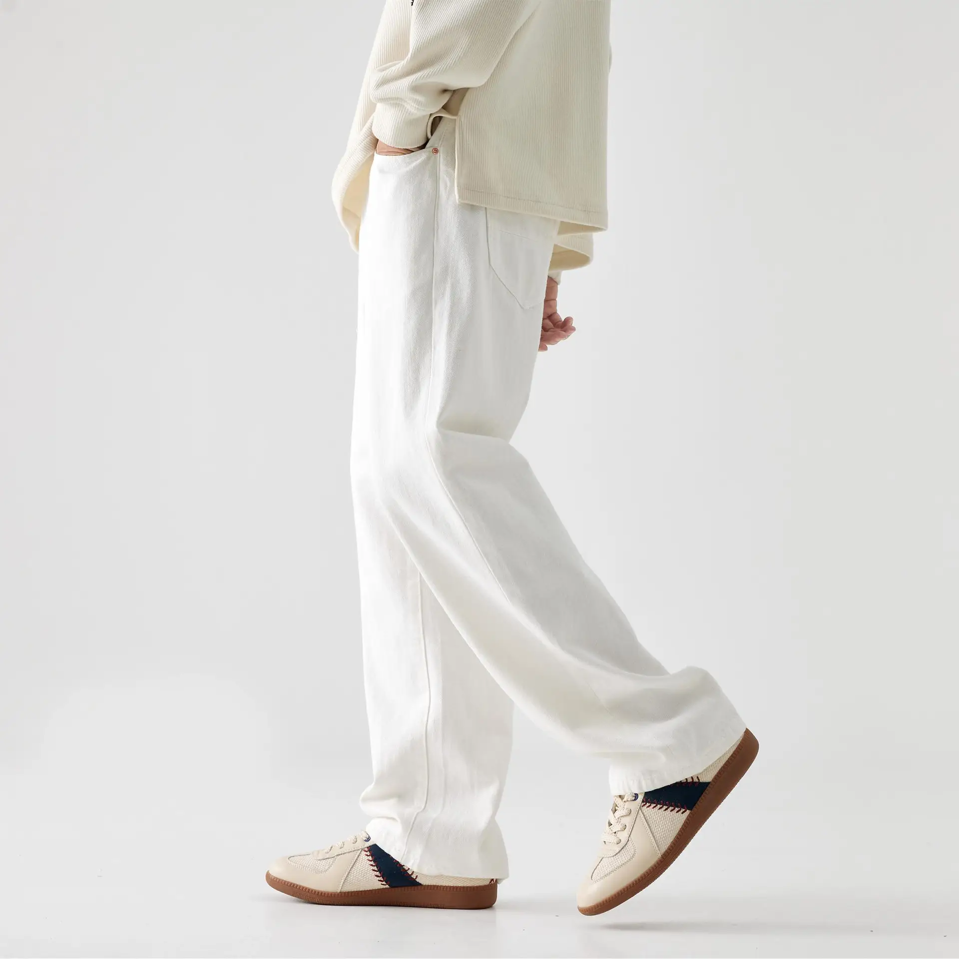 Fashion Personality Men's All-matching Straight Trousers