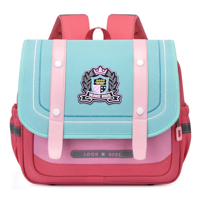 Elementary School Student Schoolbag British Style Boys And Girls Burden Reduction Children Backpack Rose - Shop at LoveMi