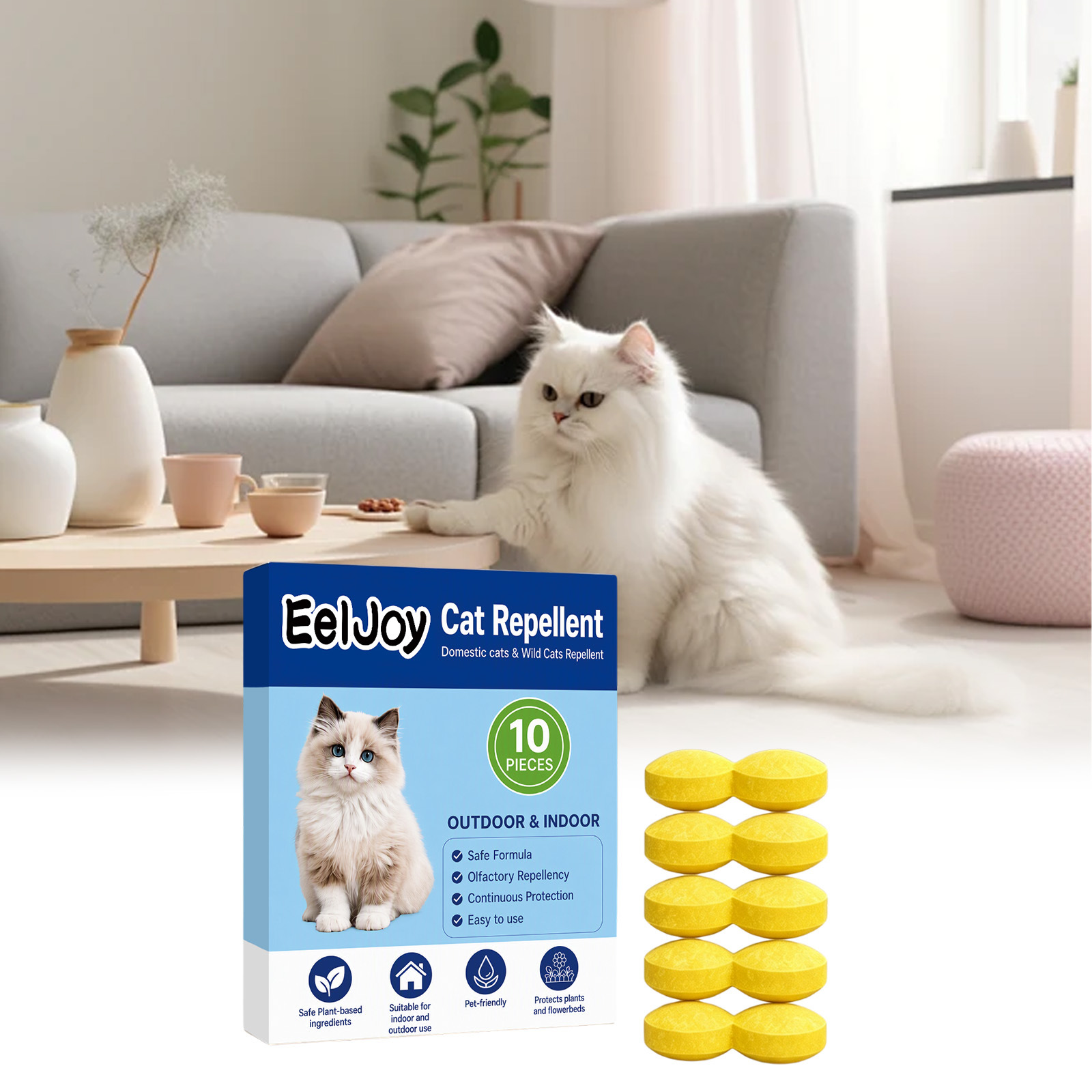 Plant-based Household Cat Repellent Tablets