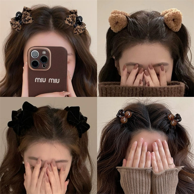 Cute Leopard Bow Barrettes Exquisite High-grade Bang Clip Accessories