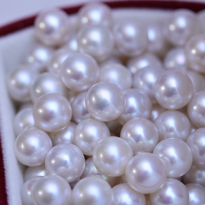 White Perfect Circle Strong Light Fine Micro Flaw Almost Flawless Pearl Bare Pearl 5