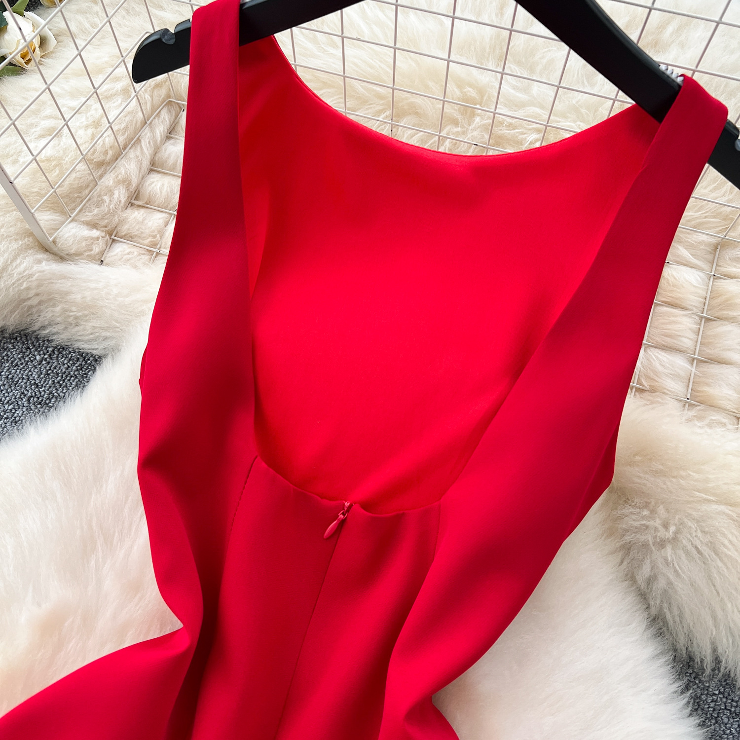 Female French Fashion Hip Lotus Leaf Dress