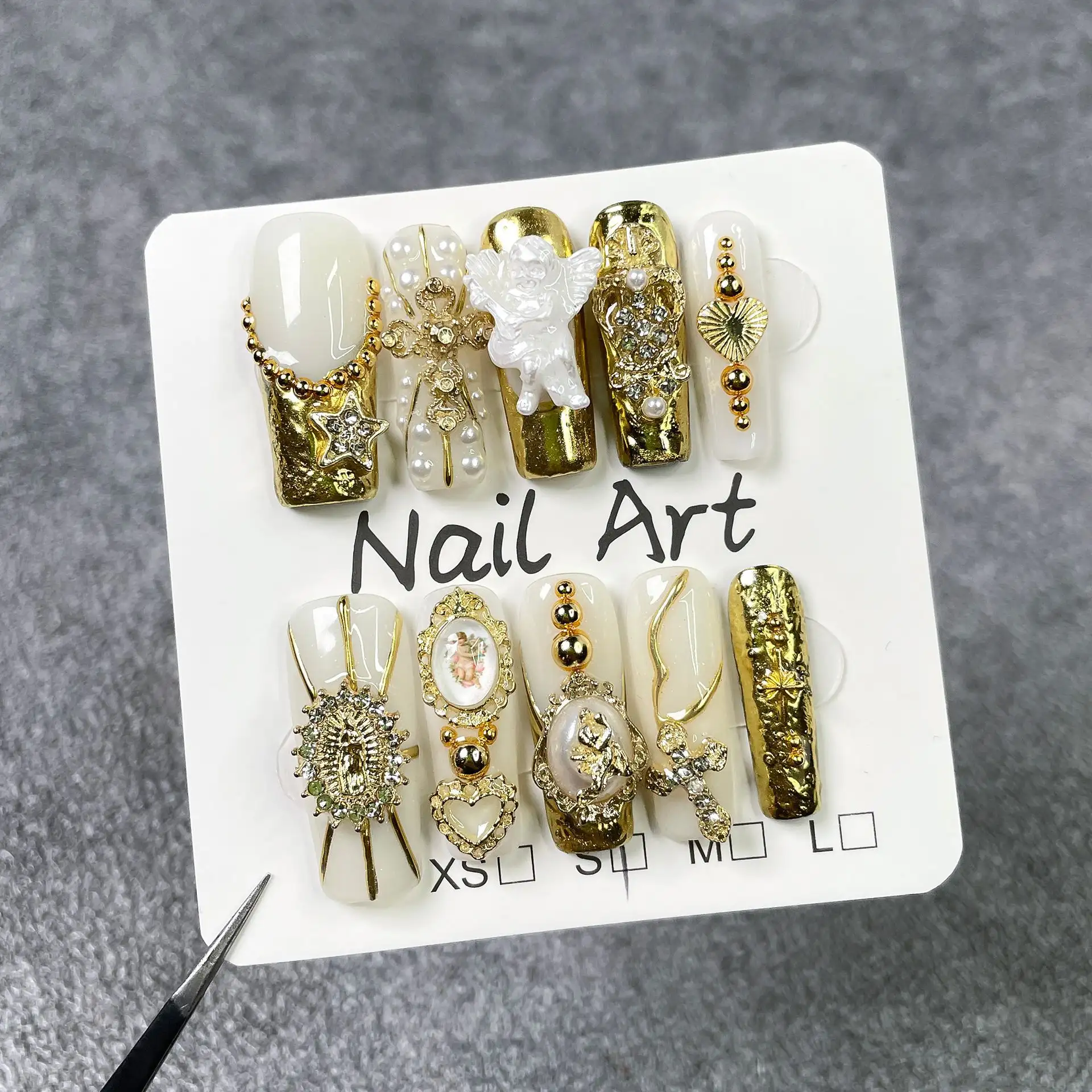 Niche High-end Angel Nail Art Decorations
