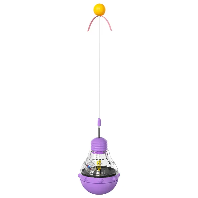 Pet Supplies Food Leakage Dog Educational Toys Tumbler Cat Teaser Bulb Tumbler Cat Toy Purple - Shop at LoveMi