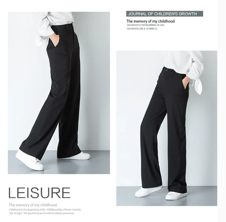 Title 3, Pantalon à jambes larges taille haute pour femm...