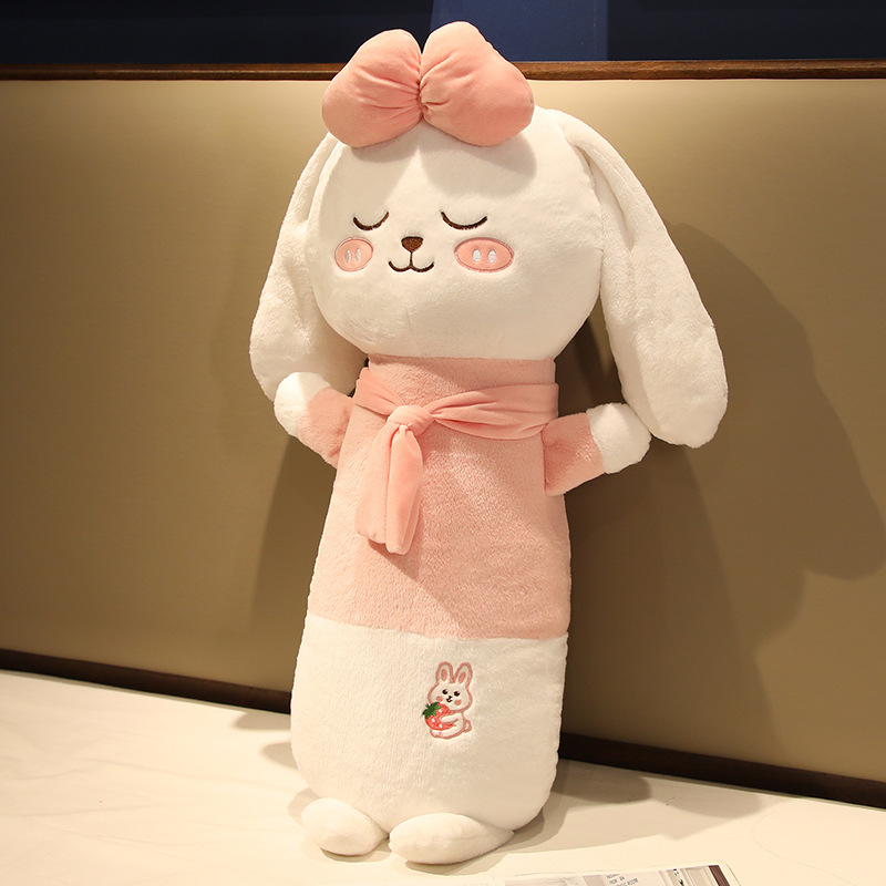 Cute Pig Long Plush Pillow Bunny Doll