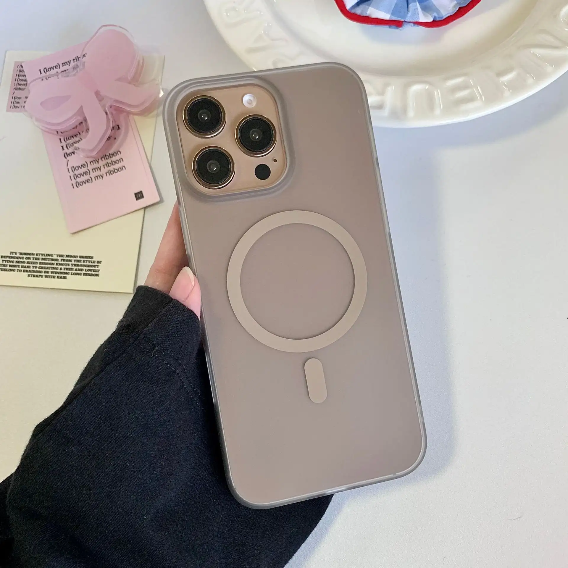 Ultra-thin Ice Mist Skin-feel Magnetic Phone Case