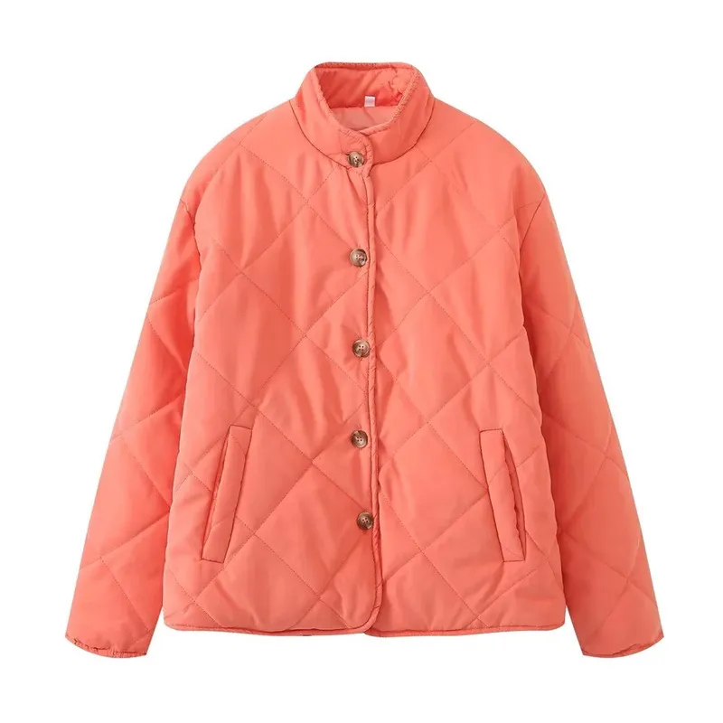 Women's Fashion Simple Loose Button Coat - Red
