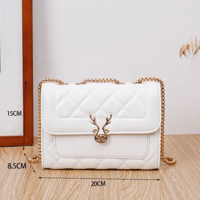 Summer Sheep Diamond Pattern Bag Shoulder White - Shop at LoveMi