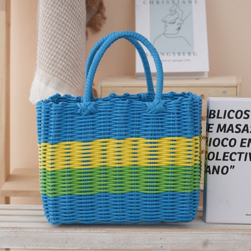 Handheld Plastic Woven Storage Basket