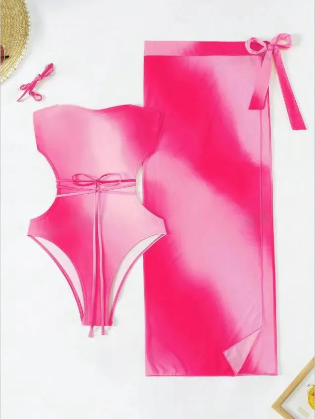 American Beach Seaside Vacation One piece Swimsuit Pink - Shop at LoveMi