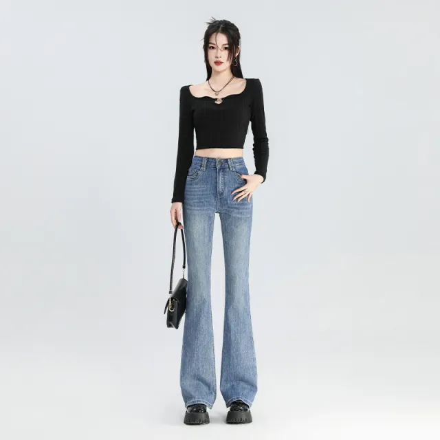 Fashionable American style Skinny Jeans For Women Blue - Shop at LoveMi