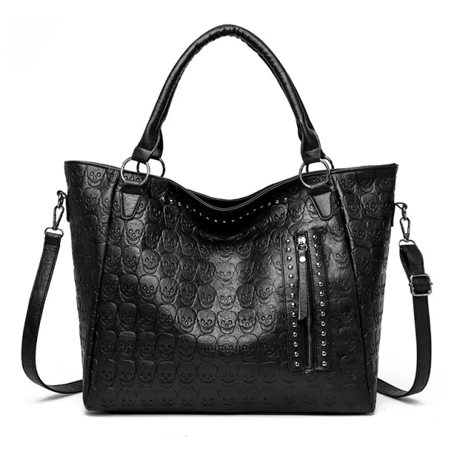 Large Capacity Portable Retro Women's Tote Bag Black - Shop at LoveMi
