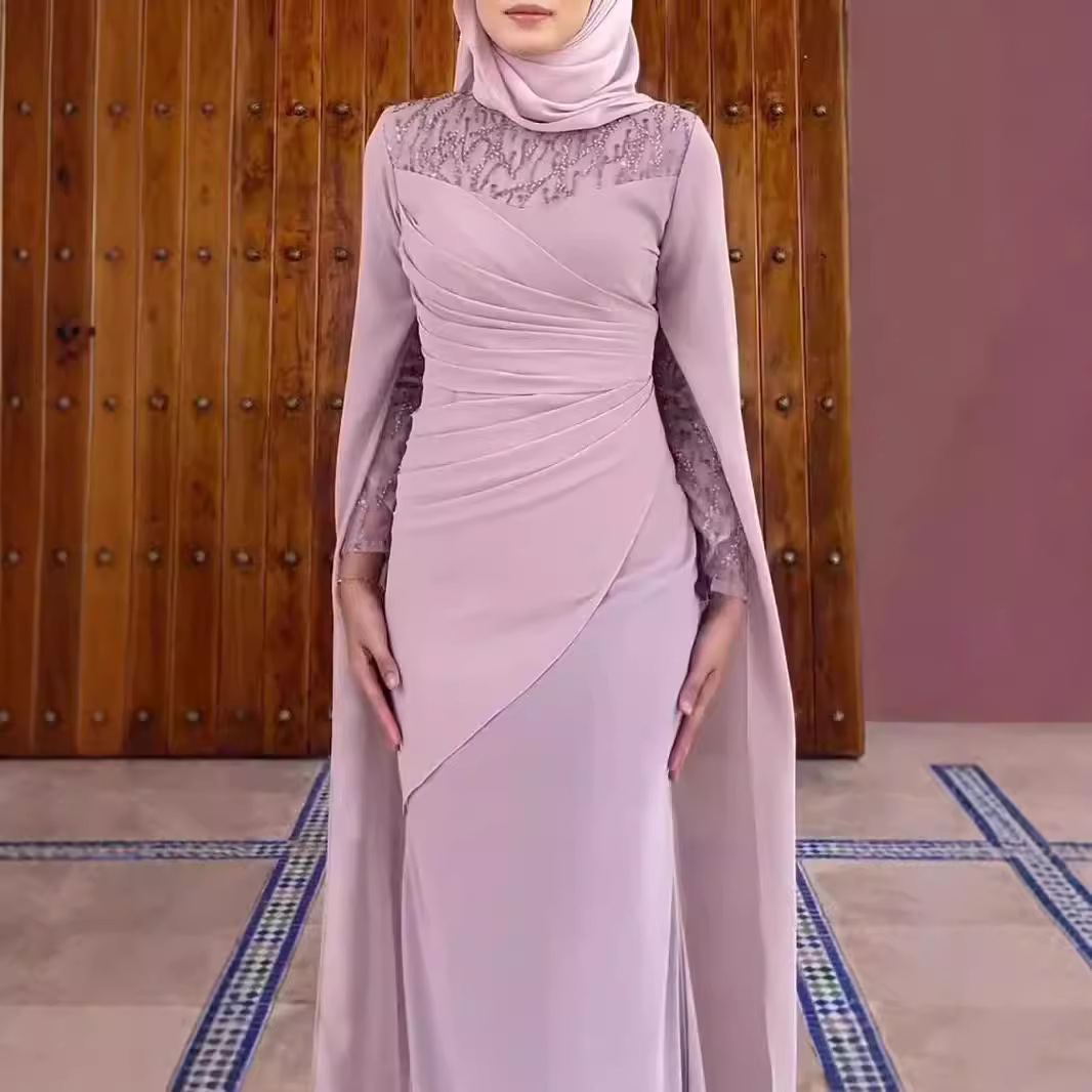 New Sequin Stitching Irregular Cinched Dress